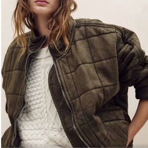 Free People Quilted Dolman Jacket